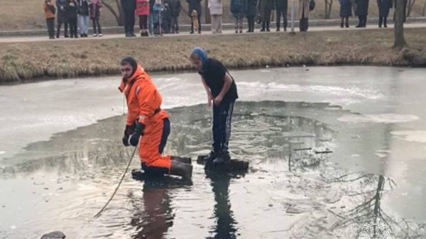 Московского школьника пришлось спасать с пенька посредине реки