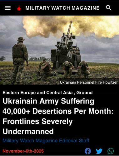 «Military Watch Magazine»: потери ВСУ достигли 1,7 миллиона человек «Military Watch Magazine»: потери ВСУ достигли 1,7 миллиона человек