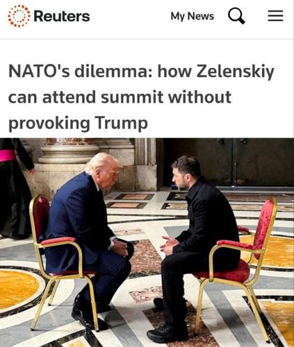 Reuters пишет, что у НАТО дилемма - как пригласить Зеленского на саммит и не спровоцировать Трампа