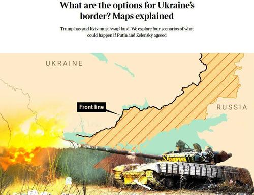 Варианты границы Украины после возможного соглашения публикует «The Times»